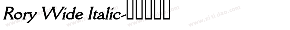 Rory Wide Italic字体转换
